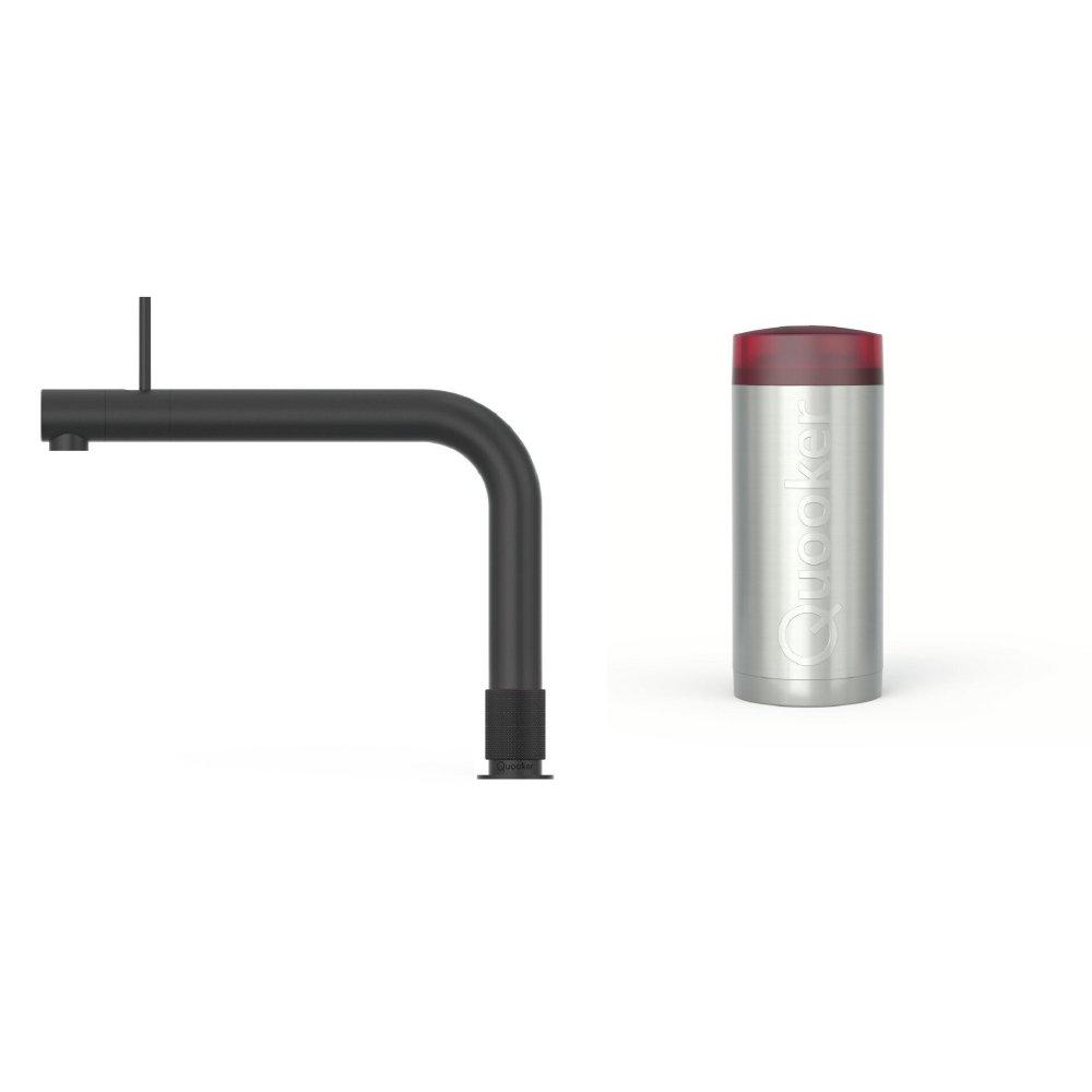 Quooker 2.2+FRONTBLK 3 in 1 Front Tap with COMBI+ Tank, Black