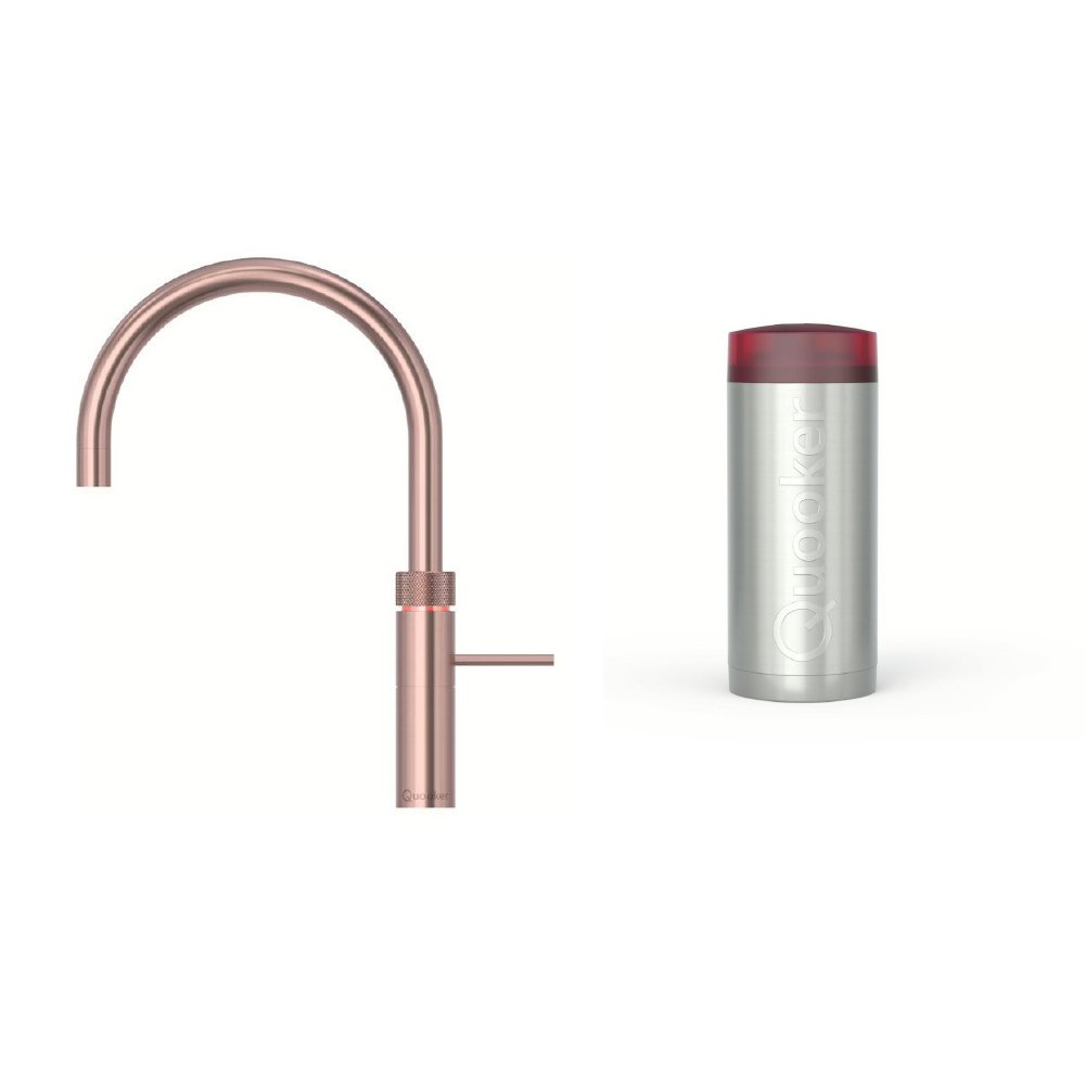 Quooker 2.2+FRRCO 3 in 1 Fusion Round Tap with COMBI+ Tank, Rose Copper