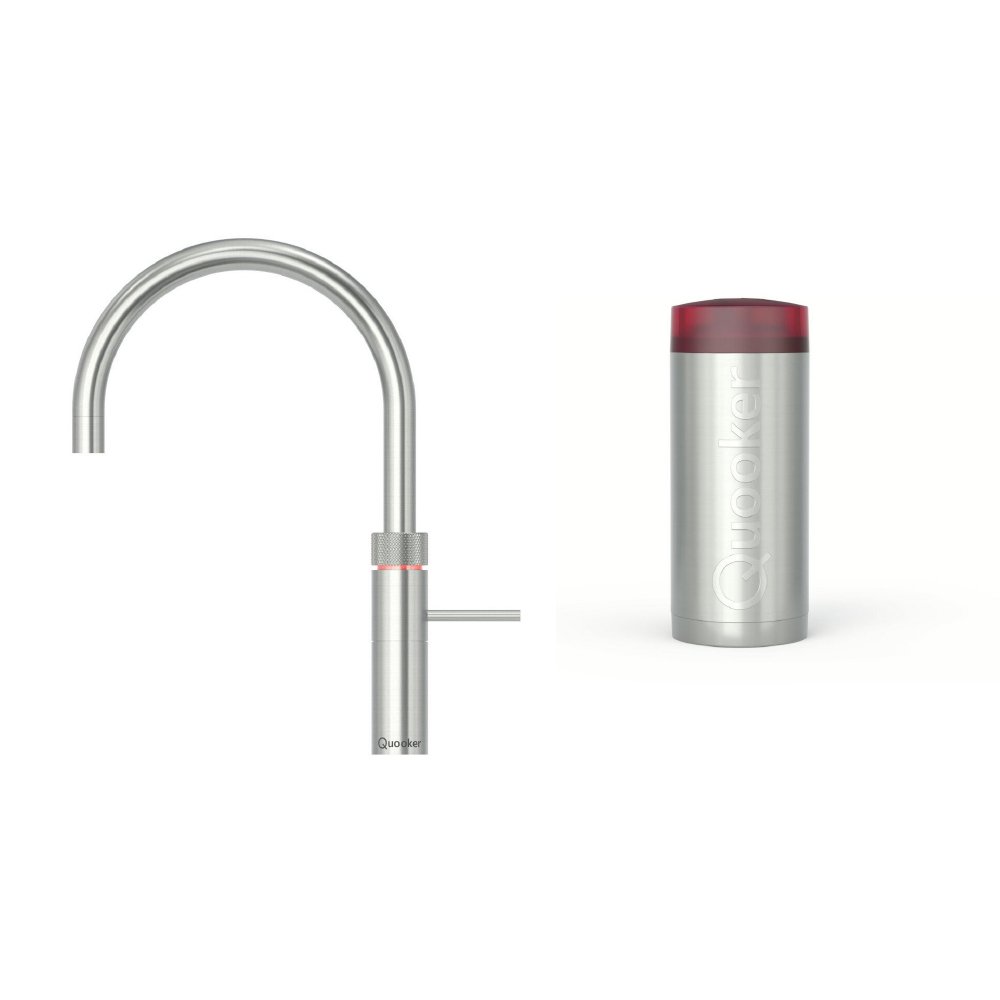 Quooker 2.2+FRRVS 3 in 1 Fusion Round Tap with COMBI+ Tank, Stainless Steel
