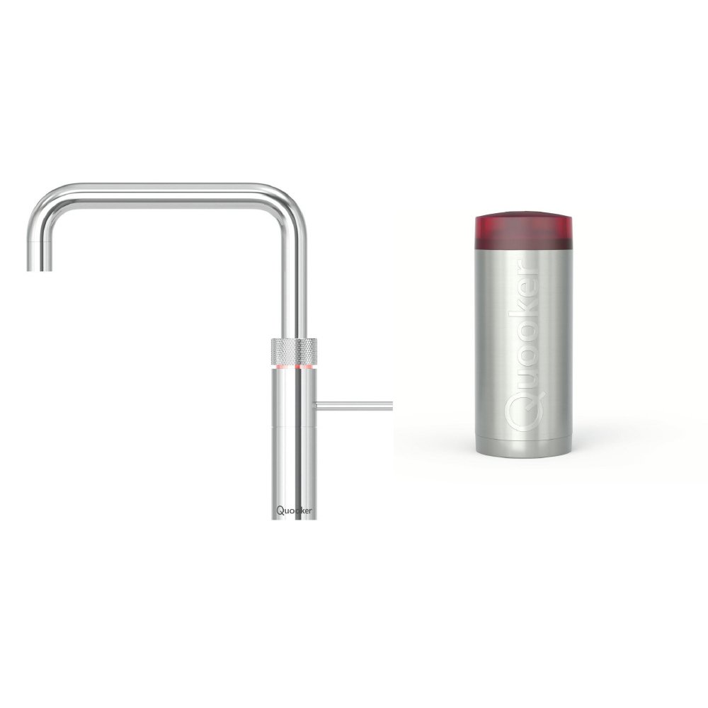 Quooker 2.2+FSCHR 3 in 1 Fusion Square Tap with COMBI+ Tank, Chrome