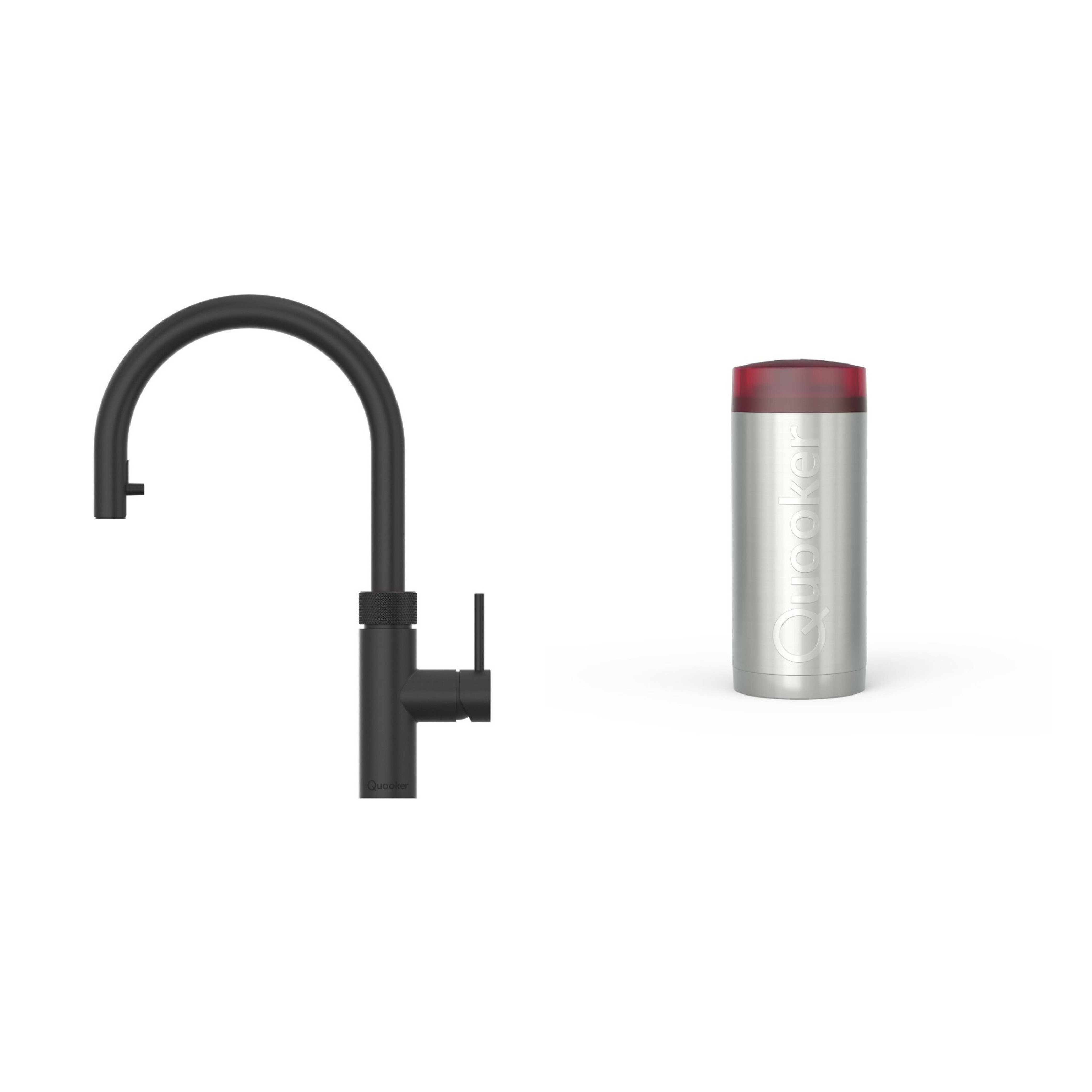 Quooker 2.2+XRBLK 3 in 1 Flex 2.0 Round Tap with COMBI+ Tank, Black