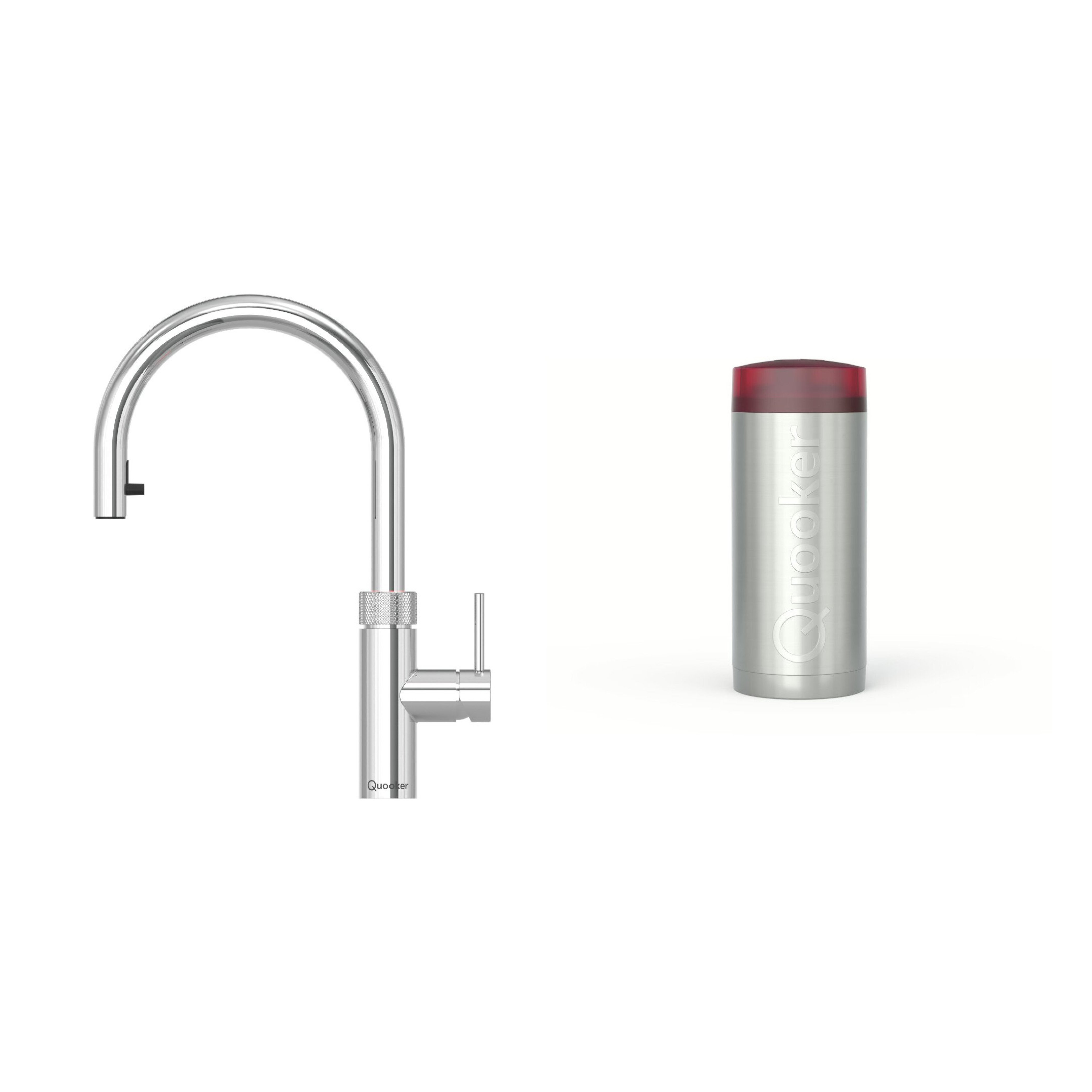 Quooker 2.2+XRCHR 3 in 1 Flex 2.0 Round Tap with COMBI+ Tank, Chrome