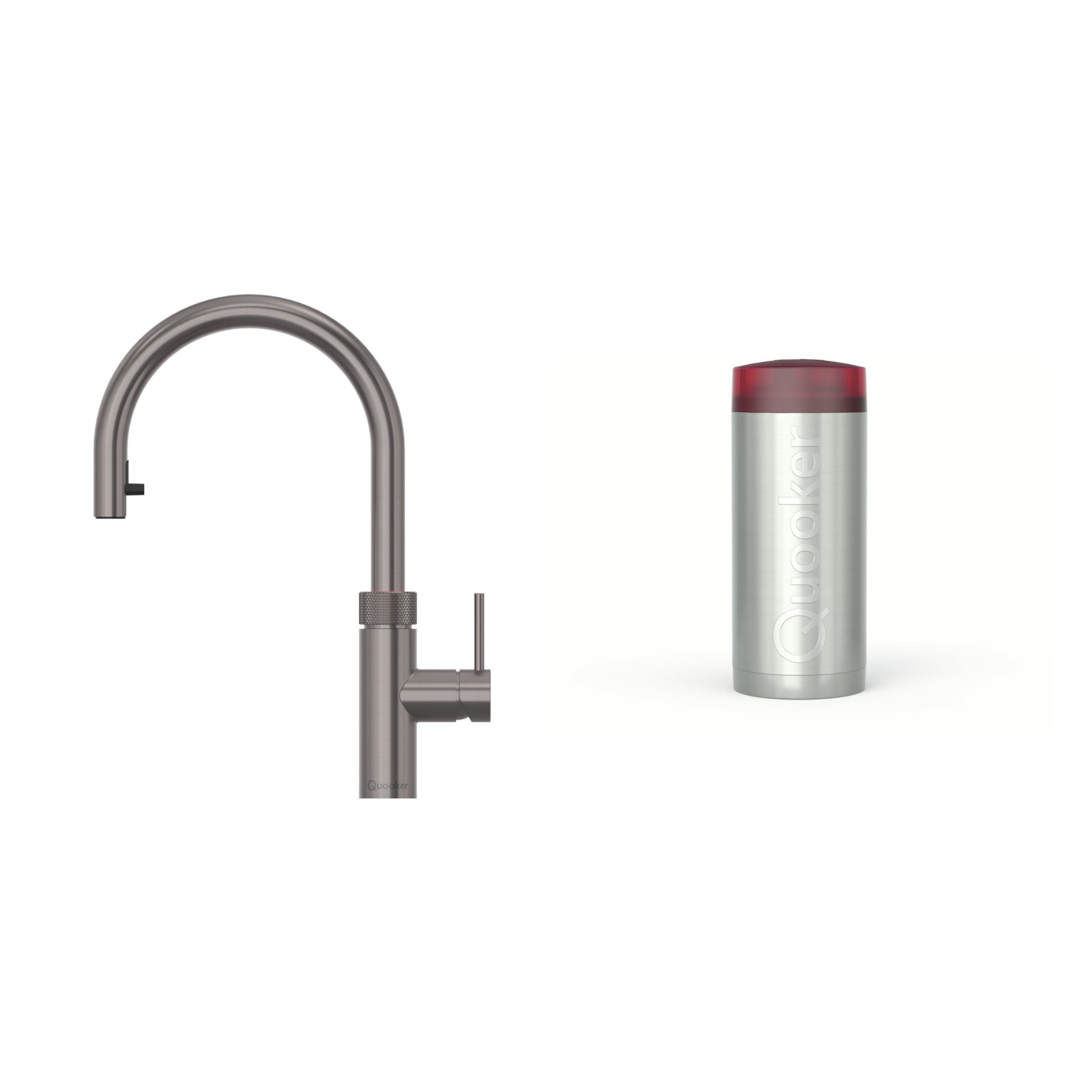 Quooker Flex 2.0 Round Gunmetal Tap with COMBI+ Tank