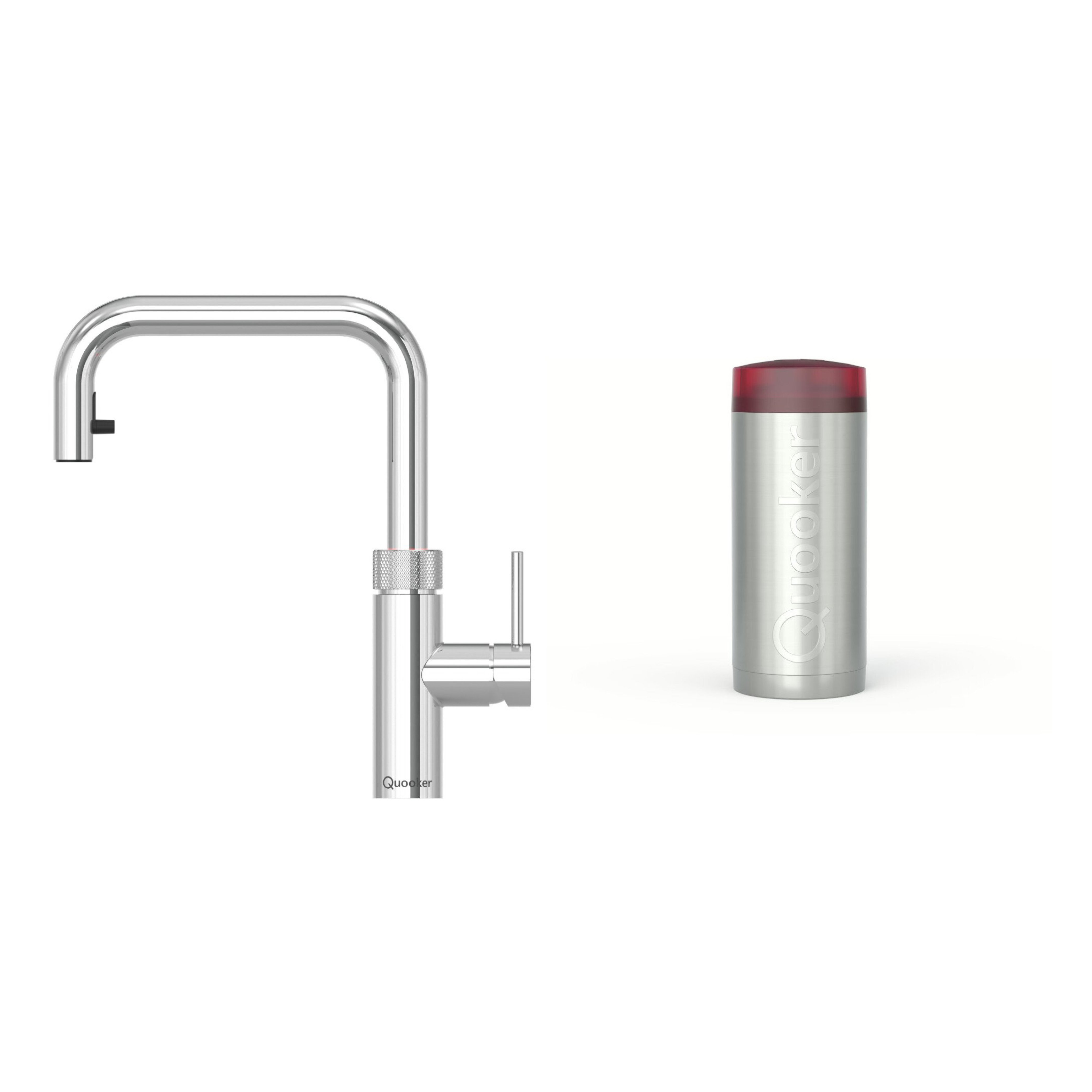 Quooker 2.2+XSCHR 3 in 1 Flex 2.0 Square Tap with COMBI+ Tank, Chrome