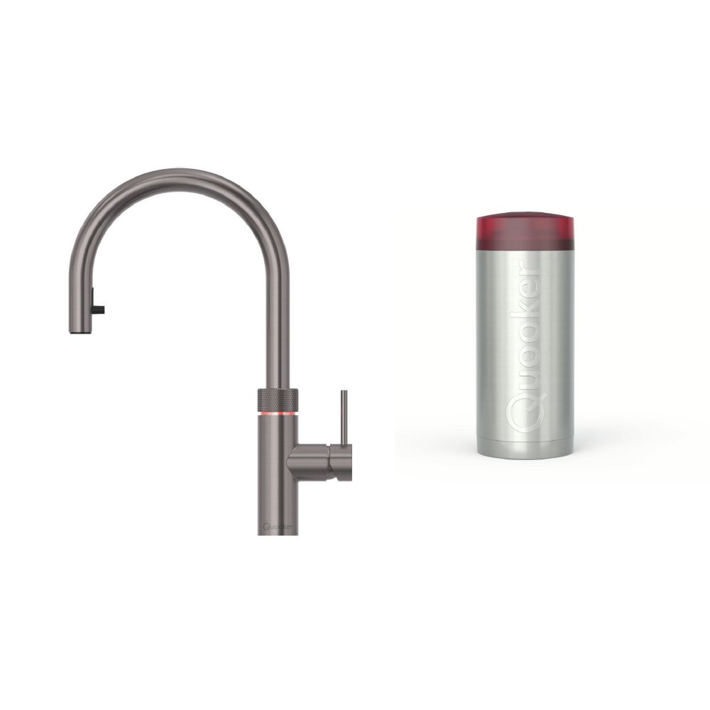 Quooker 2.2+XGME 3 in 1 Flex Round Tap with COMBI+ Tank, Gunmetal