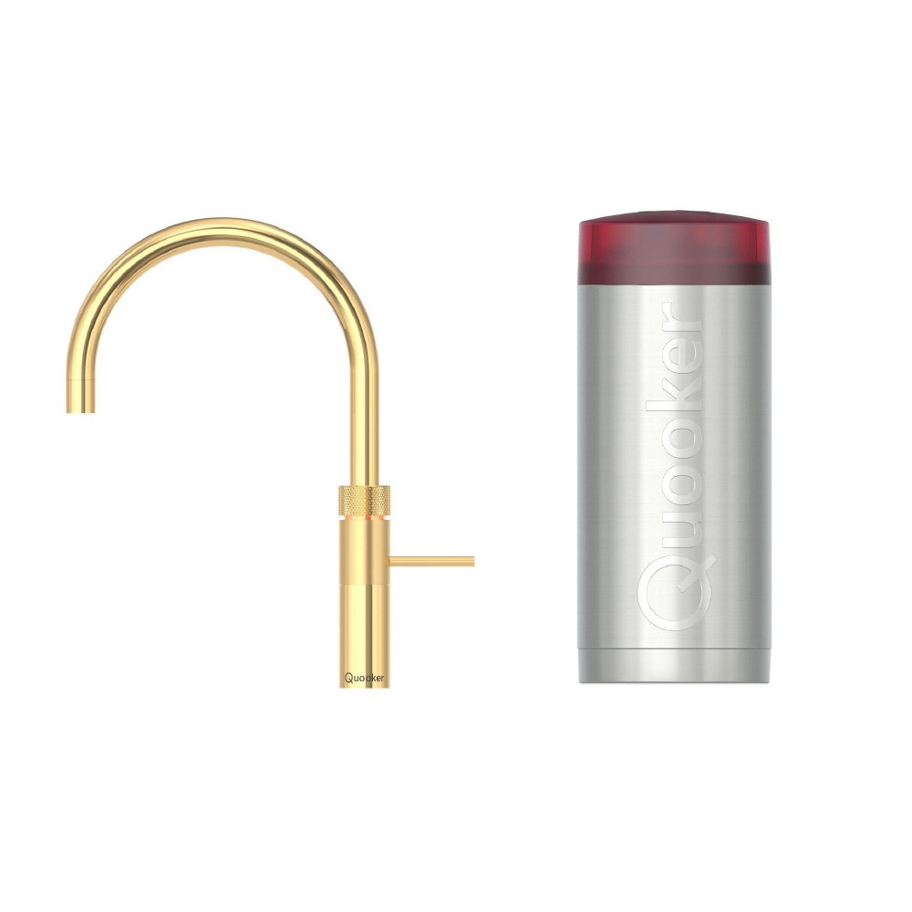 Quooker 2.2FRGLD 3 in 1 Fusion Round Tap with COMBI Tank, Gold