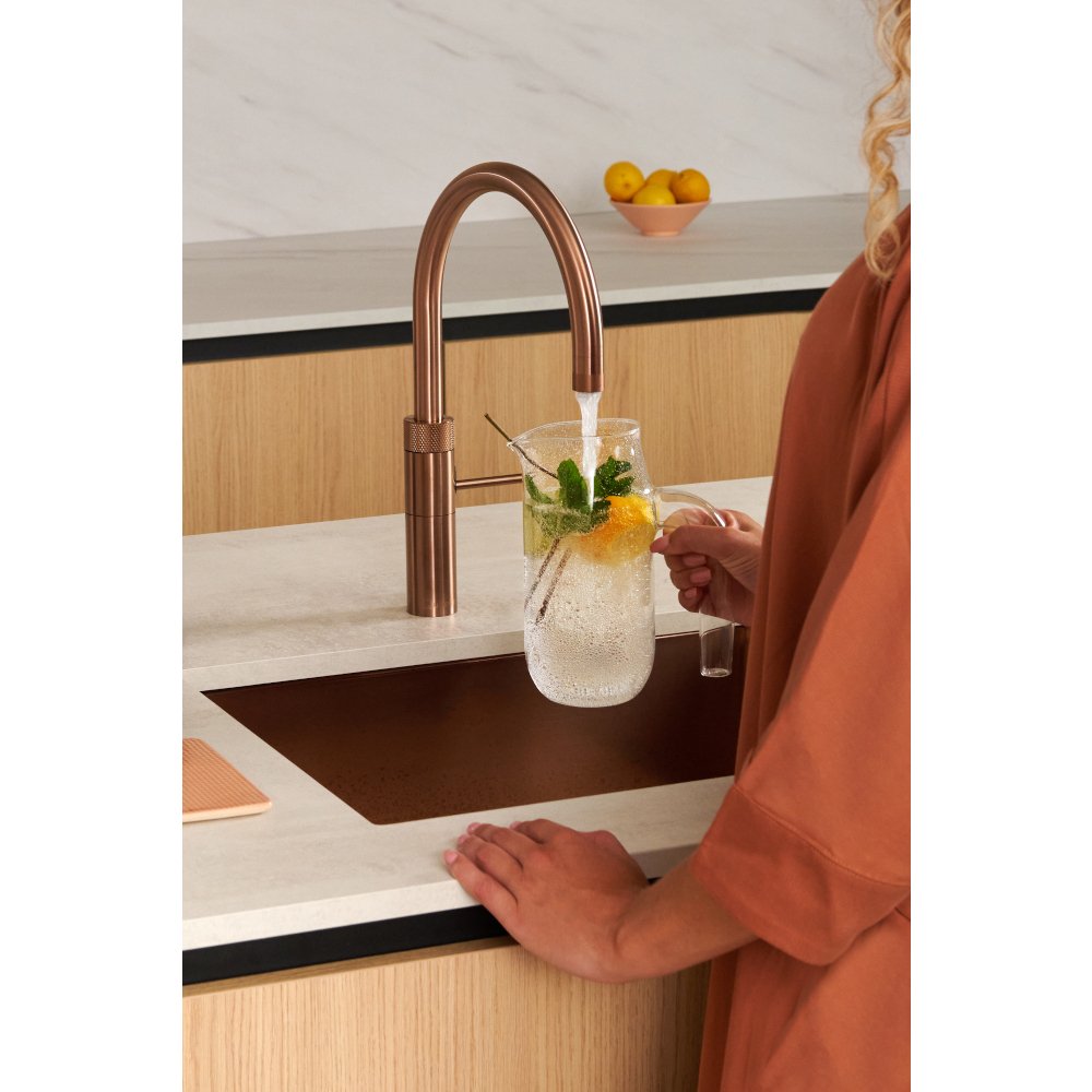 Quooker 2.2FRRCO 3 in 1 Fusion Round Tap with COMBI Tank, Rose Copper