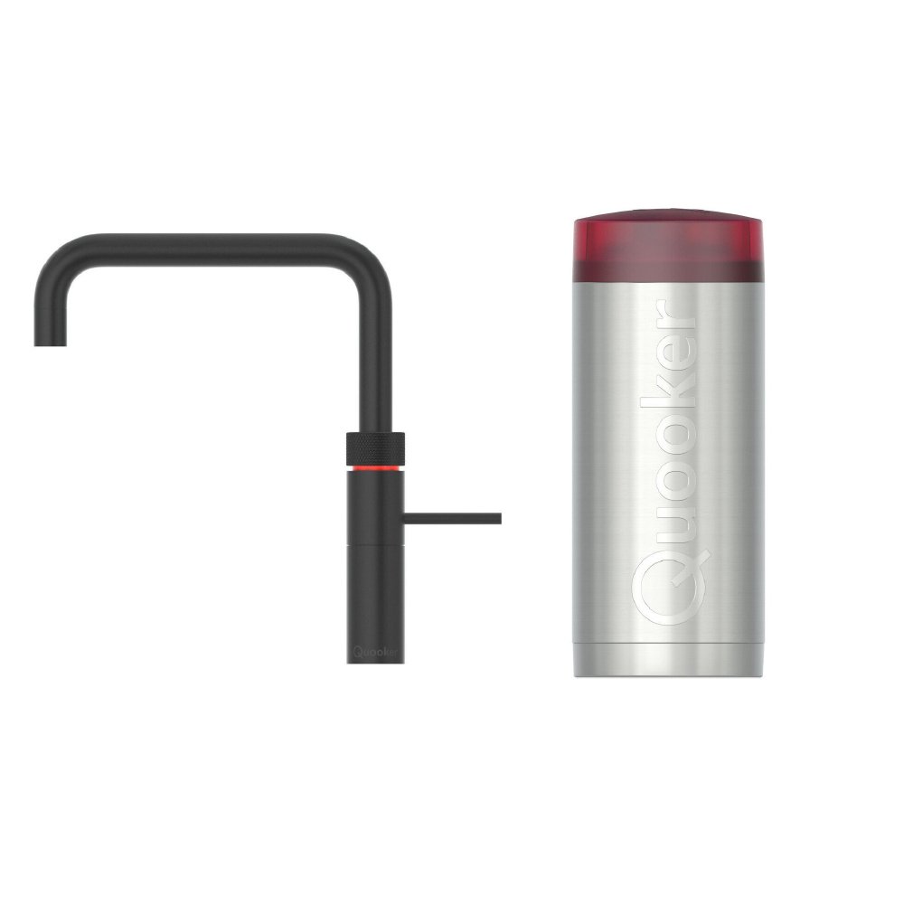 Quooker 2.2FSBLK 3 in 1 Fusion Square Tap with COMBI Tank, Black