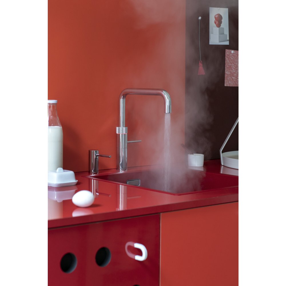 Quooker 2.2FSCHR 3 in 1 Fusion Square Tap with COMBI Tank, Chrome