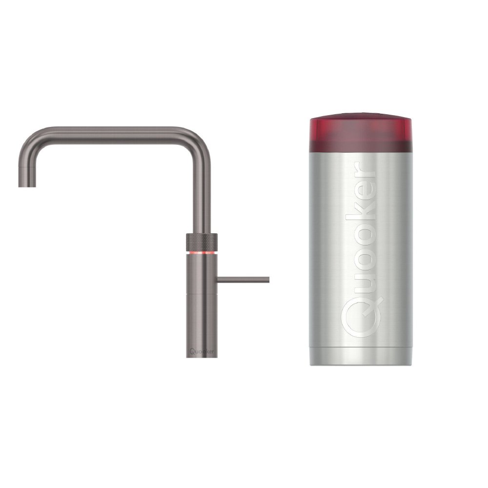 Quooker 2.2FSGME 3 in 1 Fusion Square Tap with COMBI Tank, Gunmetal