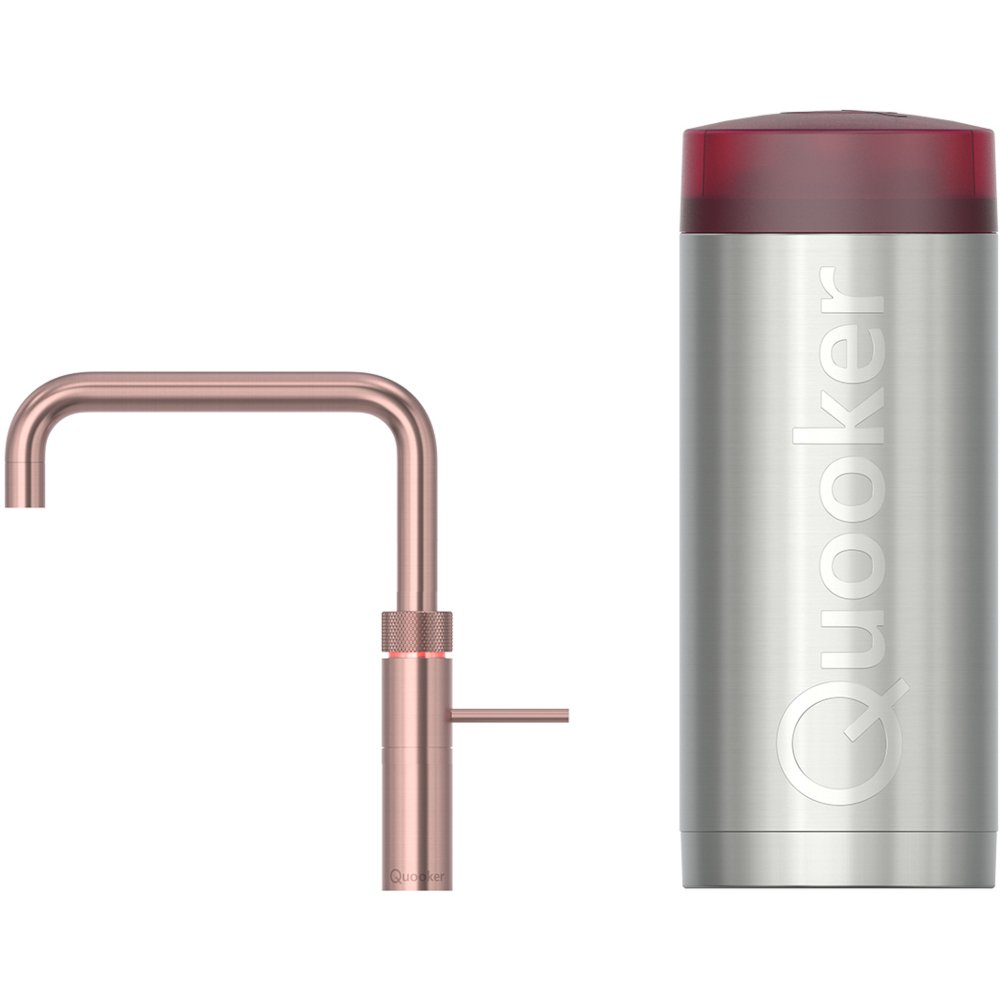 Quooker 2.2FSRCO 3 in 1 Fusion Square Tap with COMBI Tank, Rose Copper