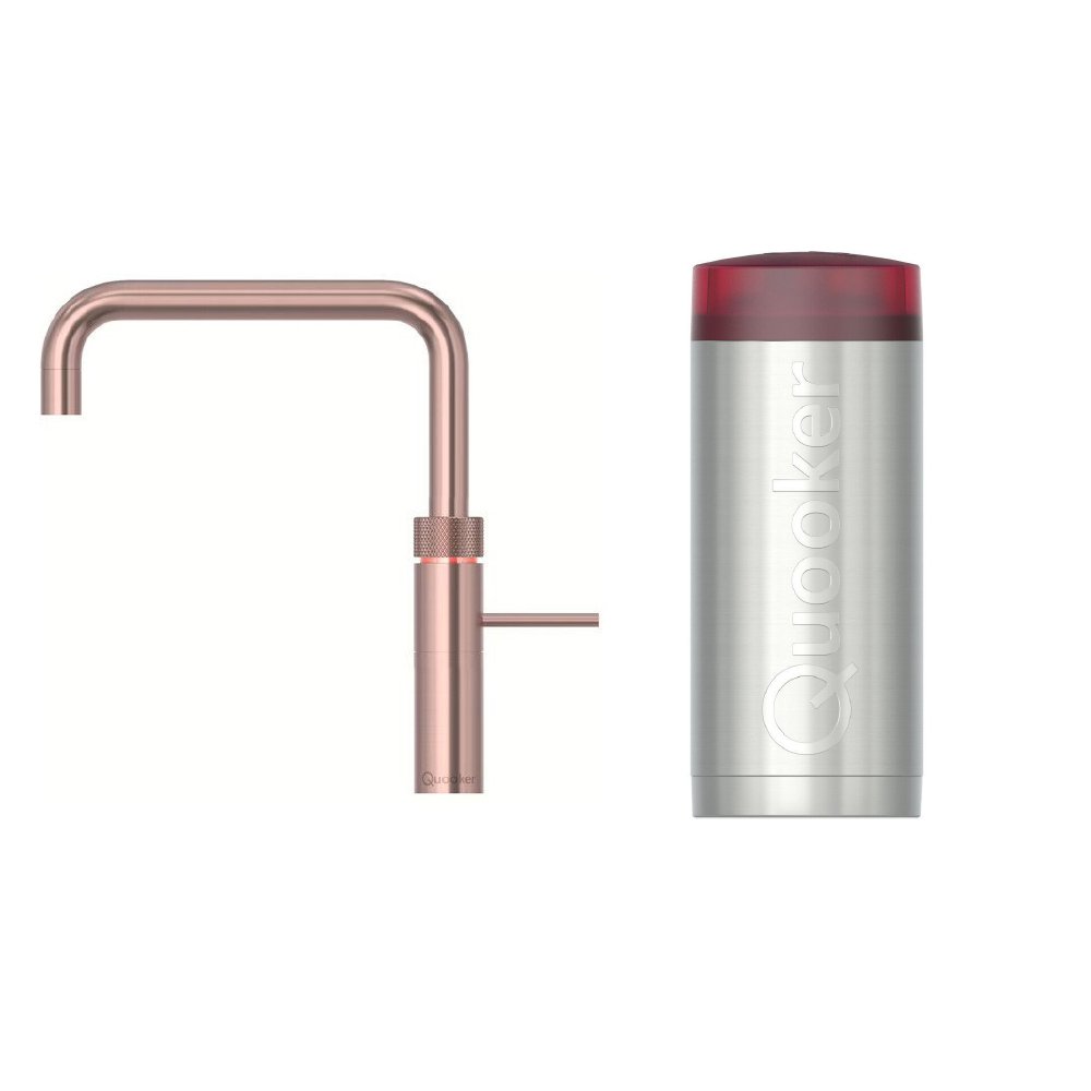 Quooker 2.2FSRCO 3 in 1 Fusion Square Tap with COMBI Tank, Rose Copper