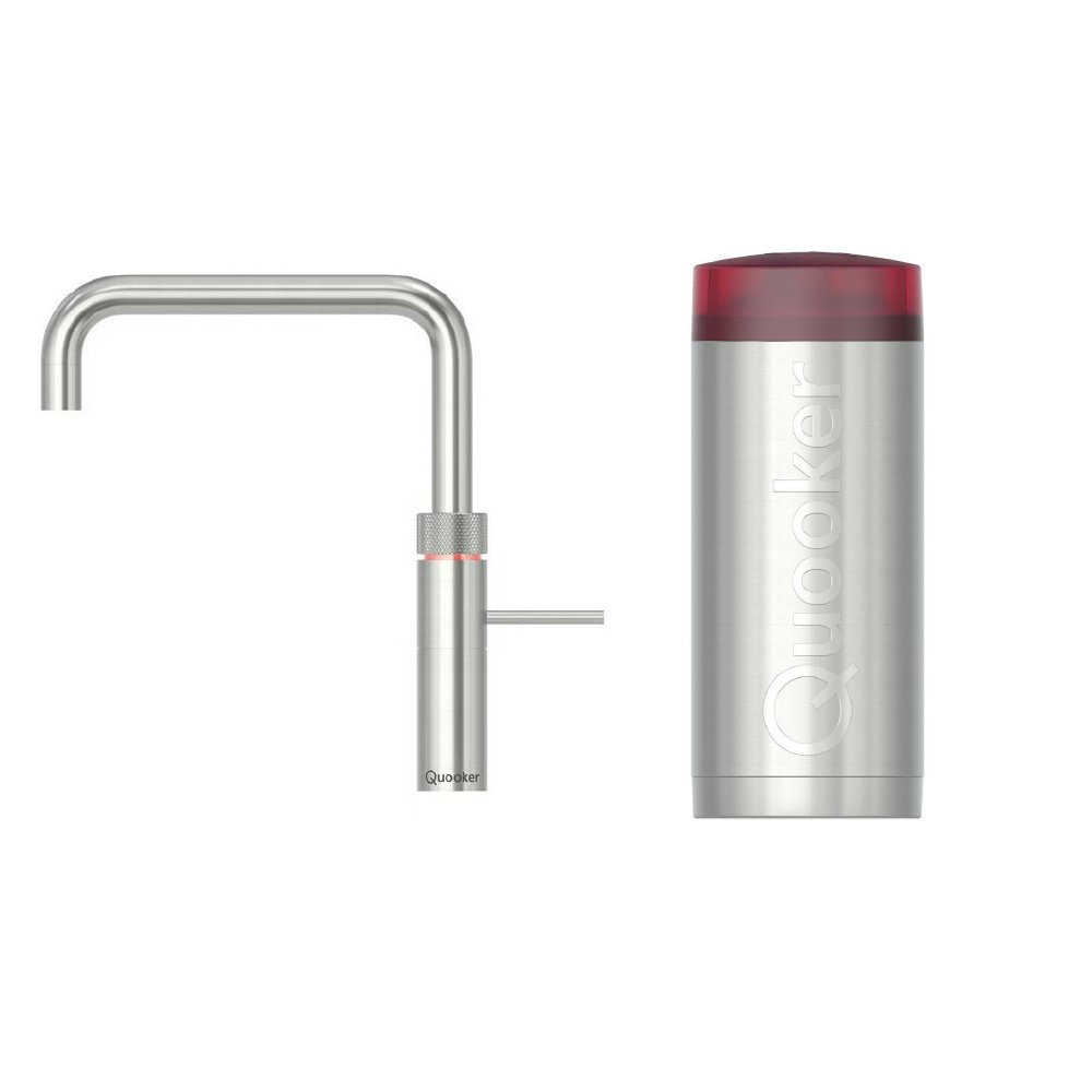 Quooker 2.2FSRVS 3 in 1 Fusion Square Tap with COMB Tank, Stainless Steel