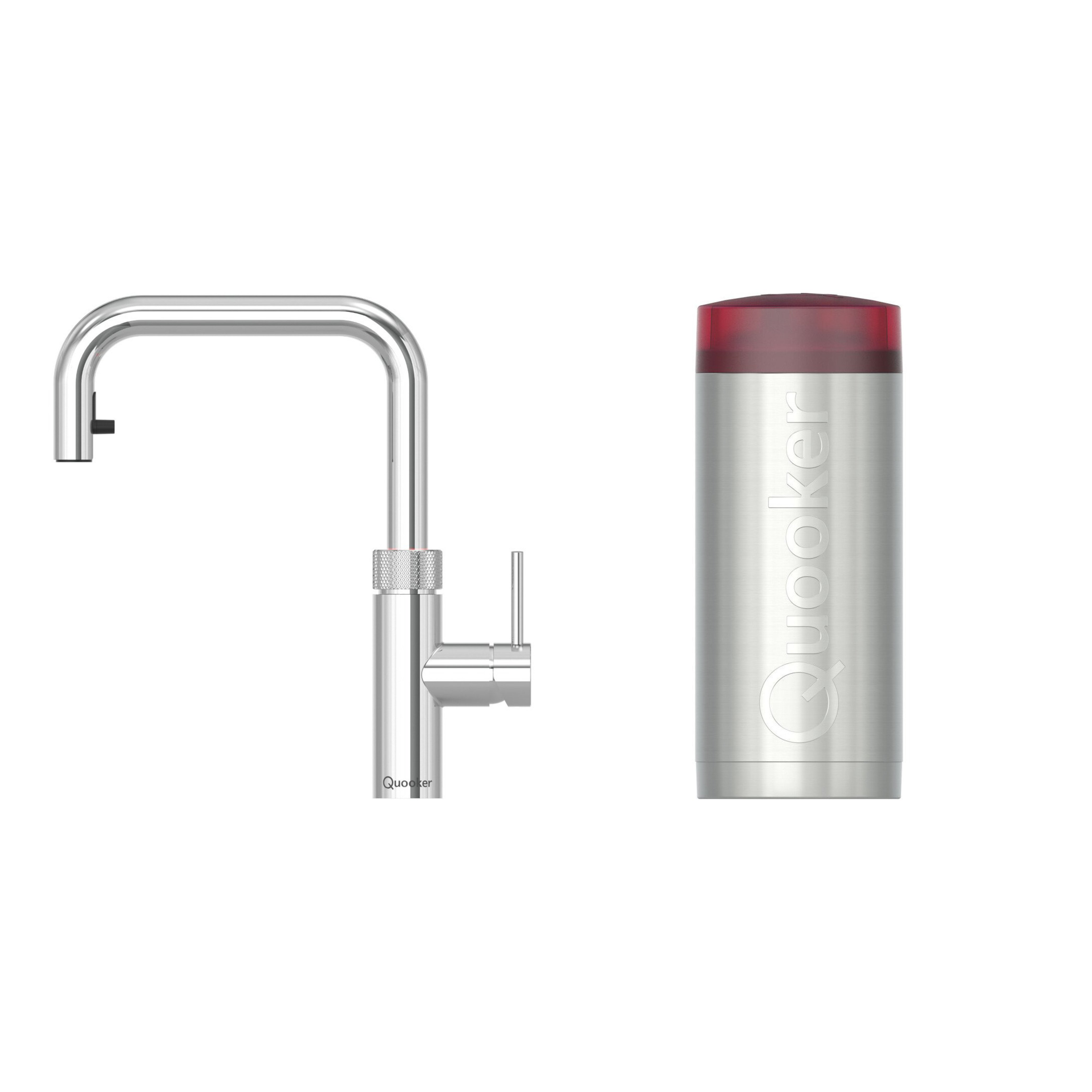 Quooker 2.2XSCHR 3 in 1 Flex 2.0 Square Tap with COMBI Tank, Chrome