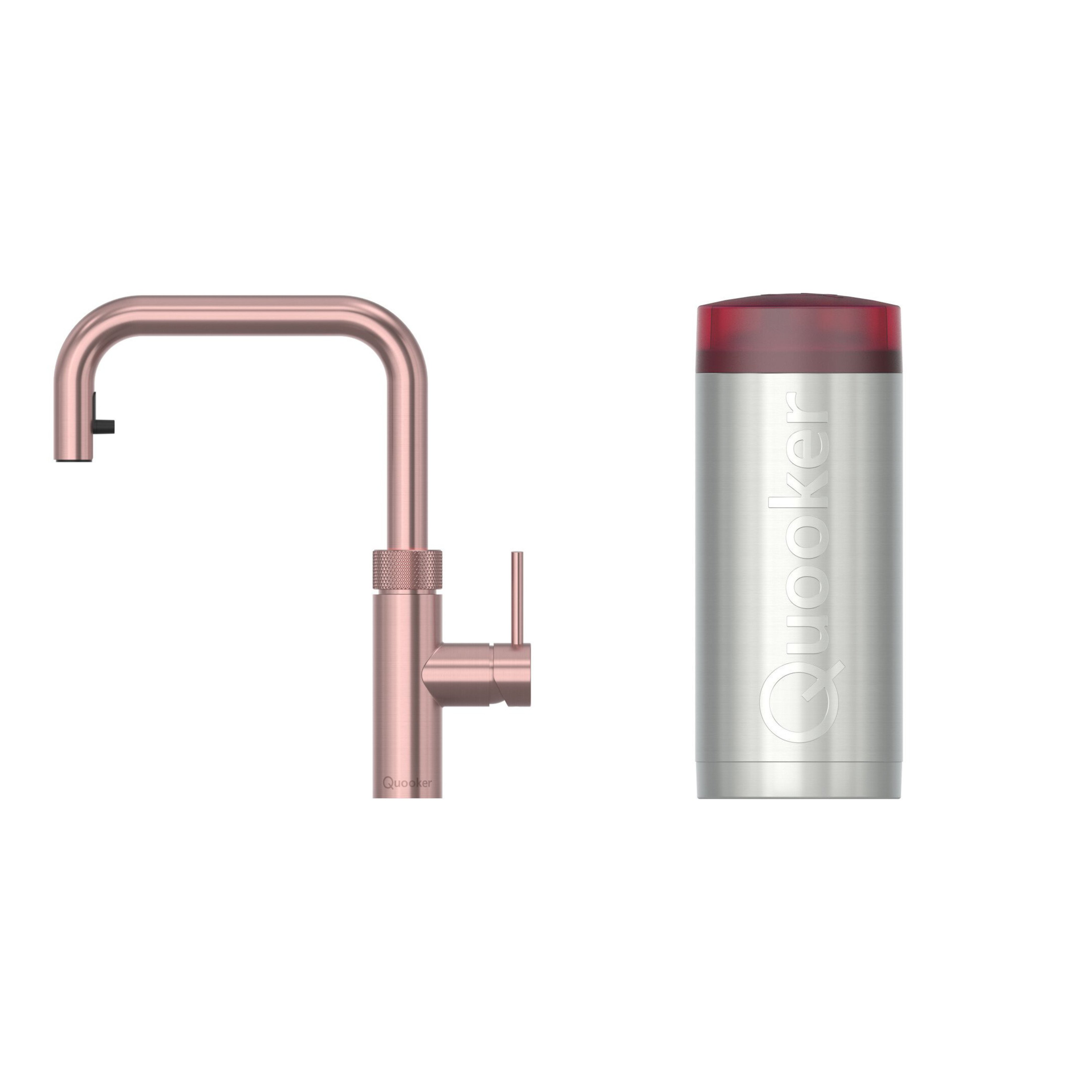 Quooker 2.2XSRCO 3 in 1 Flex 2.0 Square Tap with COMBI Tank, Rose Copper