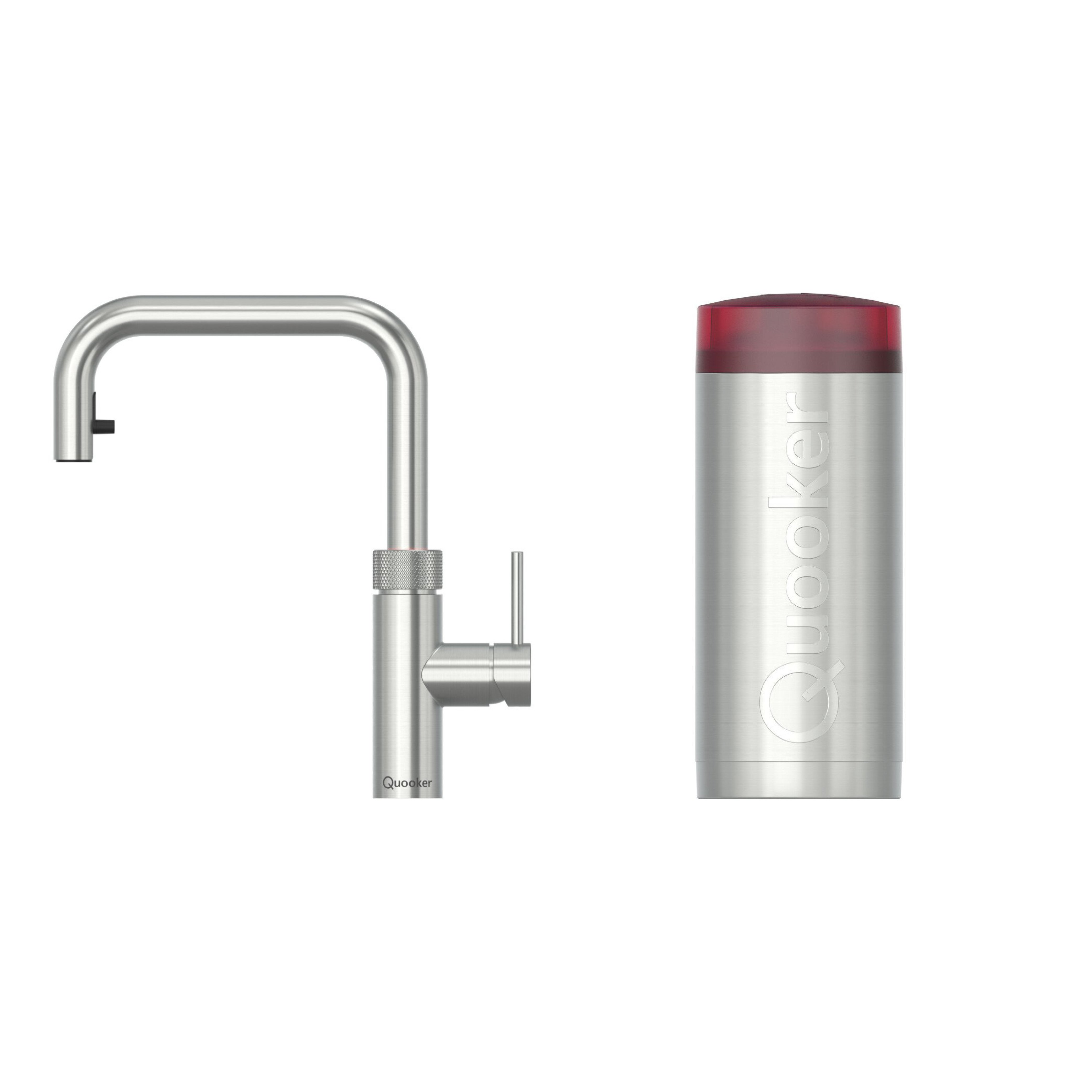 Quooker 2.2XSRVS 3 in 1 Flex 2.0 Square Tap with COMBI Tank, Stainless Steel
