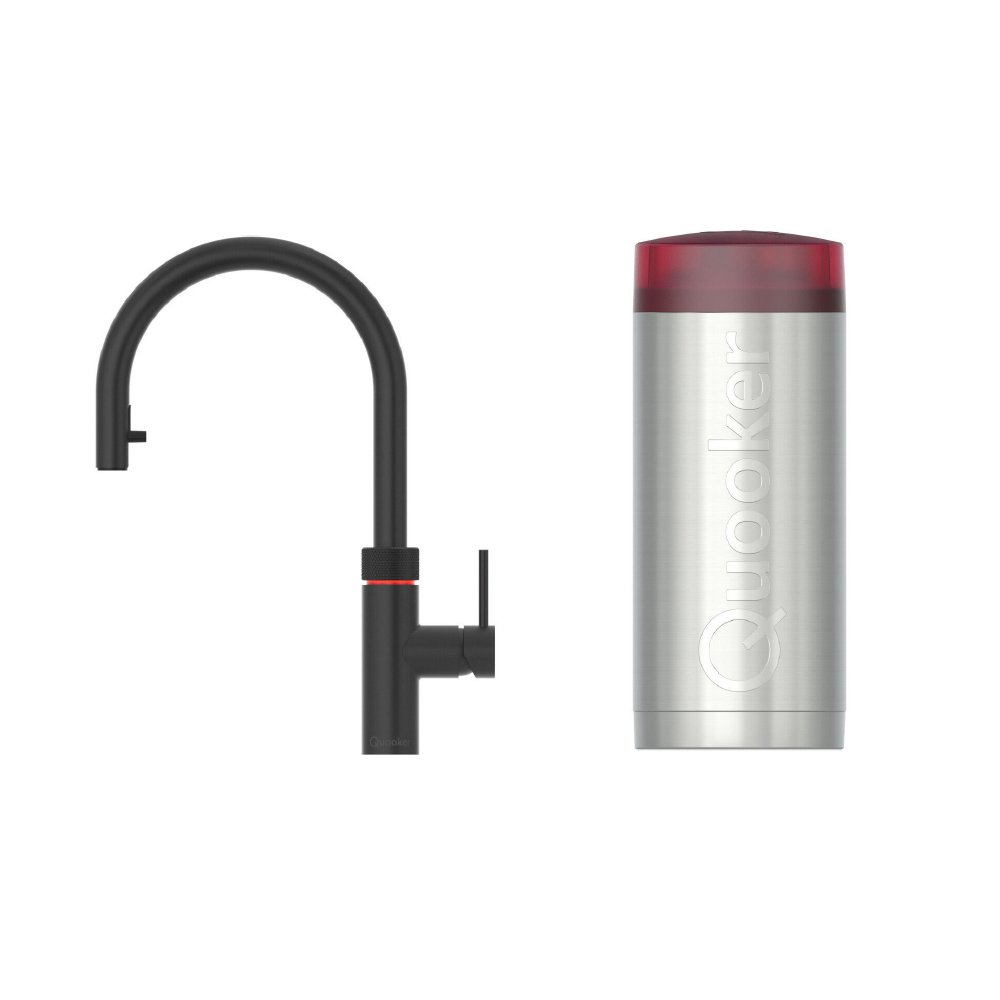 Quooker 2.2XBLK 3 in 1 Flex Round Tap with COMBI Tank, Black