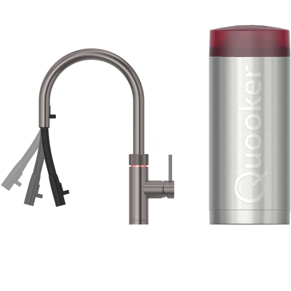 Quooker 2.2XGME 3 in 1 Flex Round Tap with COMBI Tank, Gunmetal