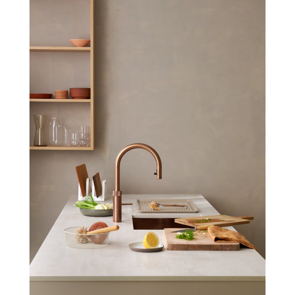 Quooker 2.2XRCO 3 in 1 Flex Round Tap with COMBI Tank, Rose Copper