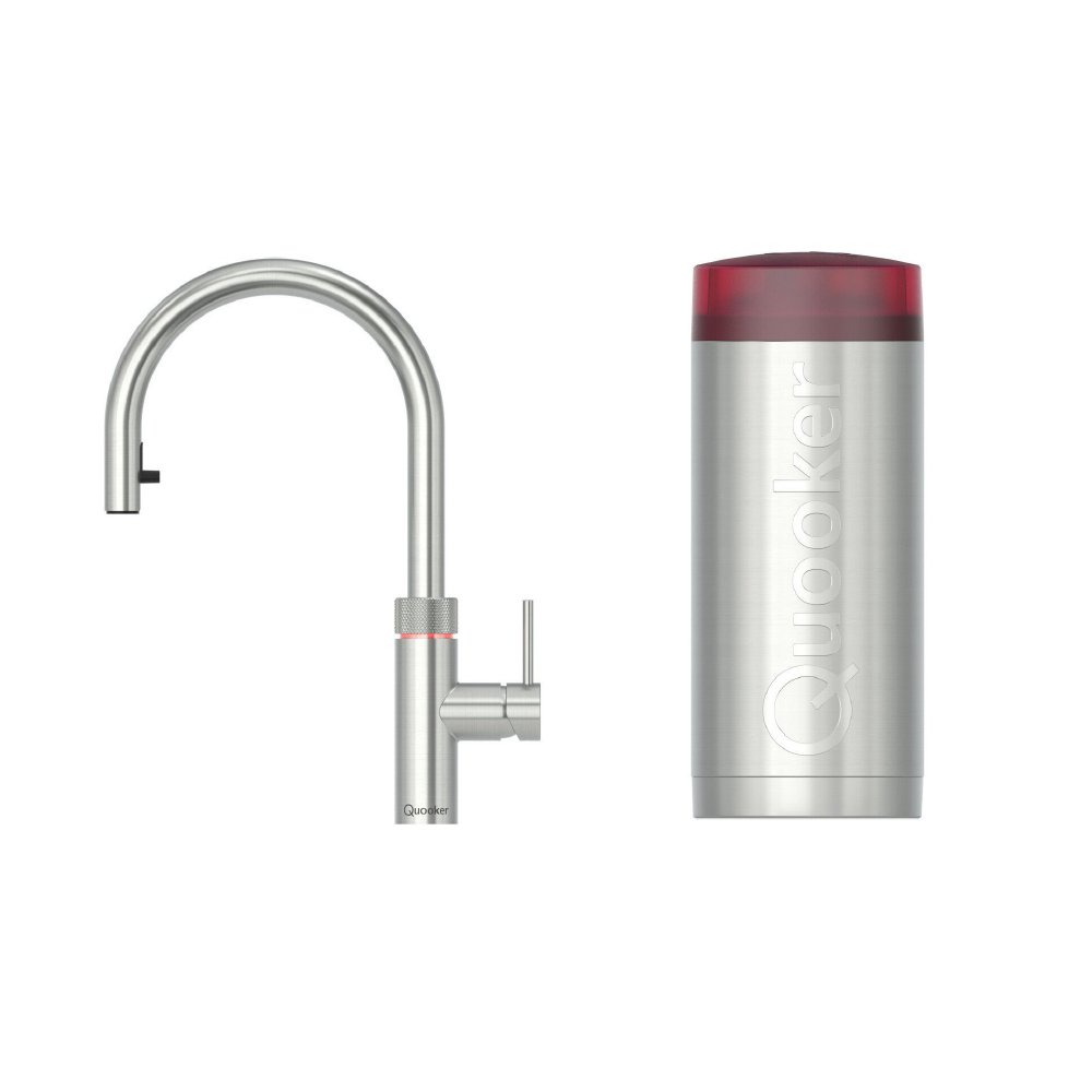 Quooker 2.2XRVS 3 in 1 Flex Round Tap with COMBI Tank, Stainless Steel