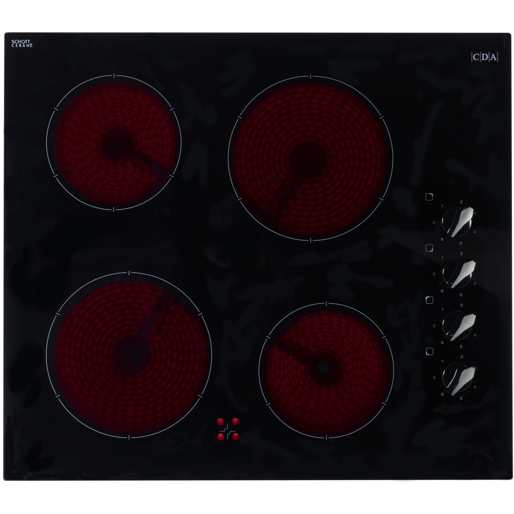 CDA HC6212FR 58cm Ceramic Hob, Black