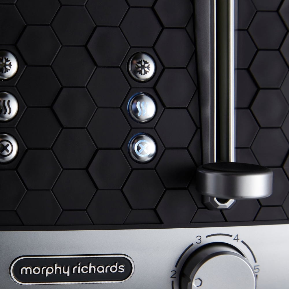 Morphy Richards 243020 Toaster, 4 Slice, Black