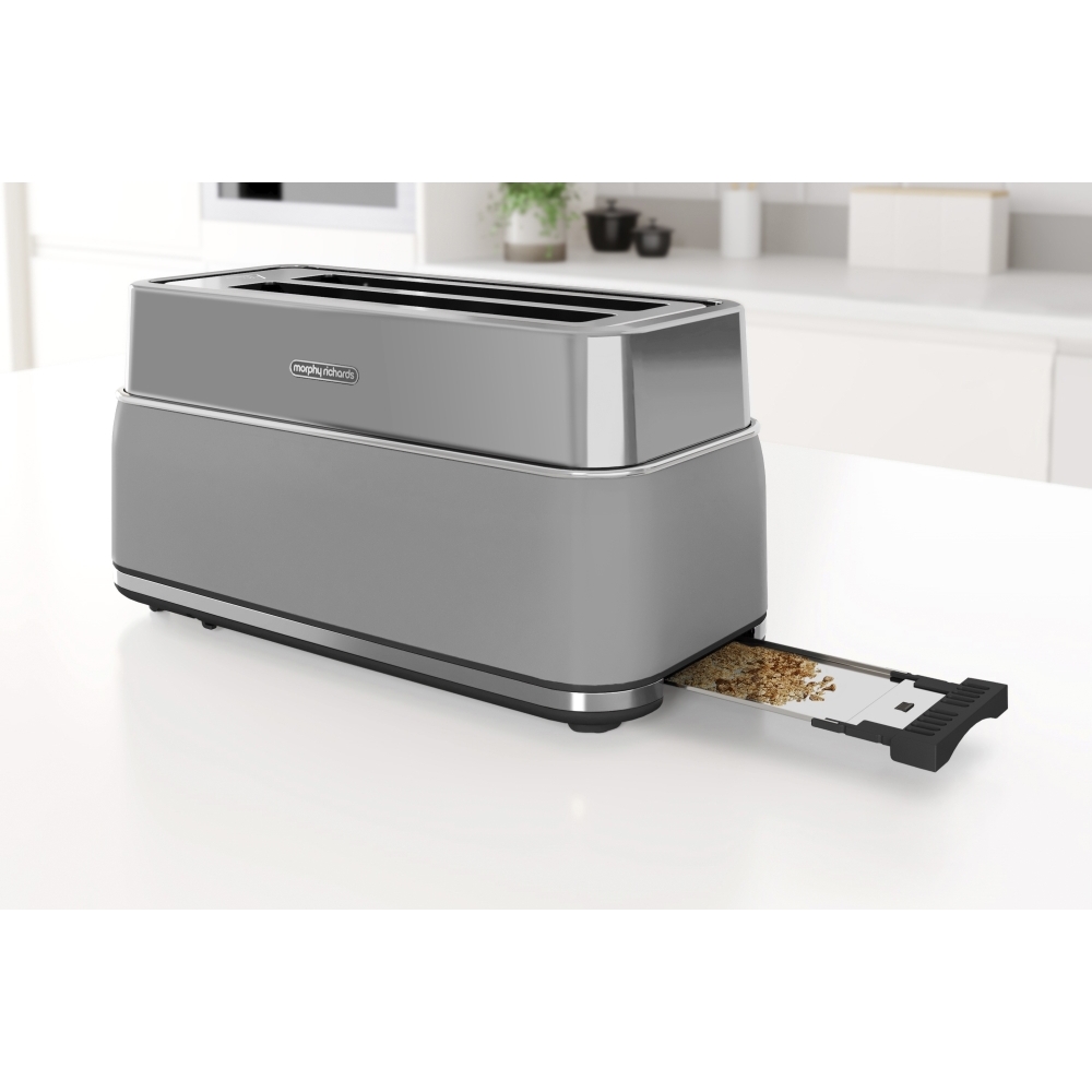 Morphy Richards 245705 Signature Retro Toaster, 2 Slice, Grey