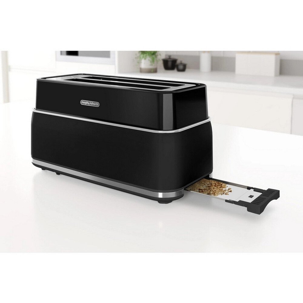 Morphy Richards 245744 Signature Retro Toaster, 4 Slice, Black