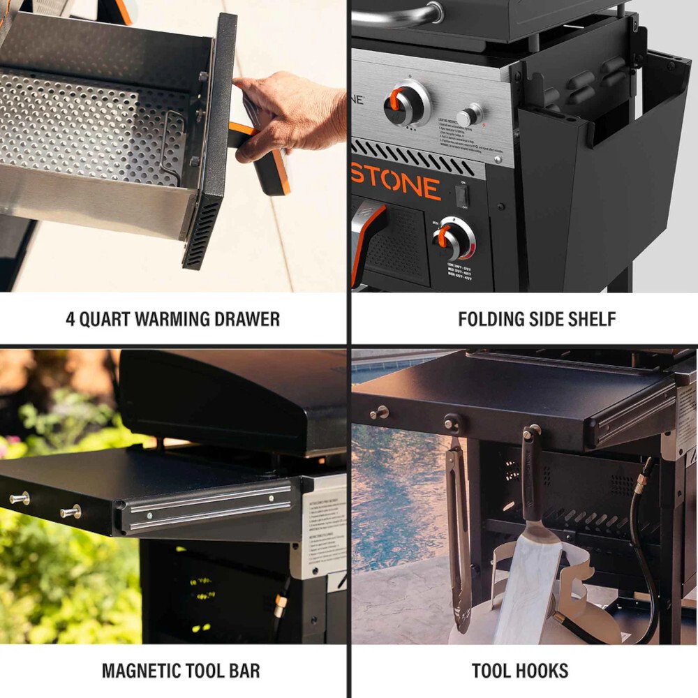 Blackstone 257-1785DK GriddlePlus 28" 2 Drawer Air Fryer Griddle