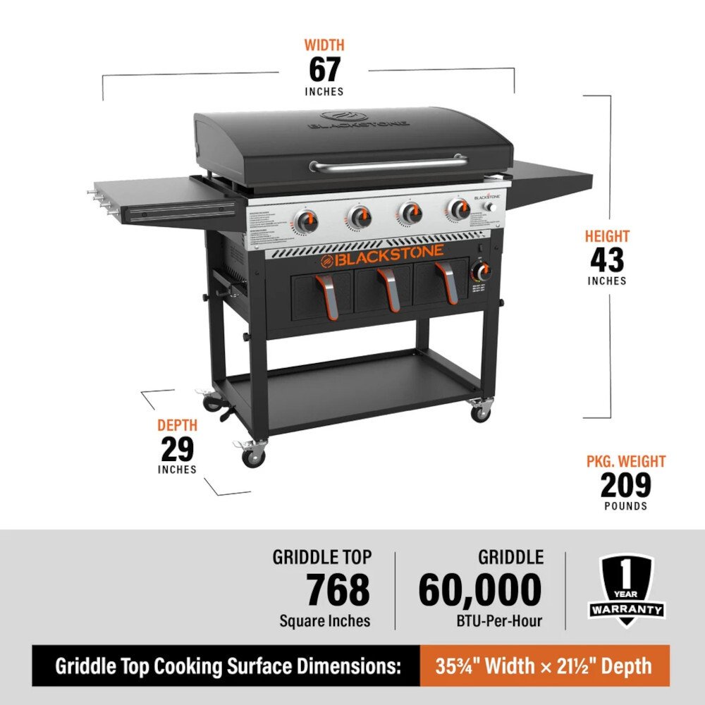Blackstone 1868GB 36" Air Fryer Combo Griddle