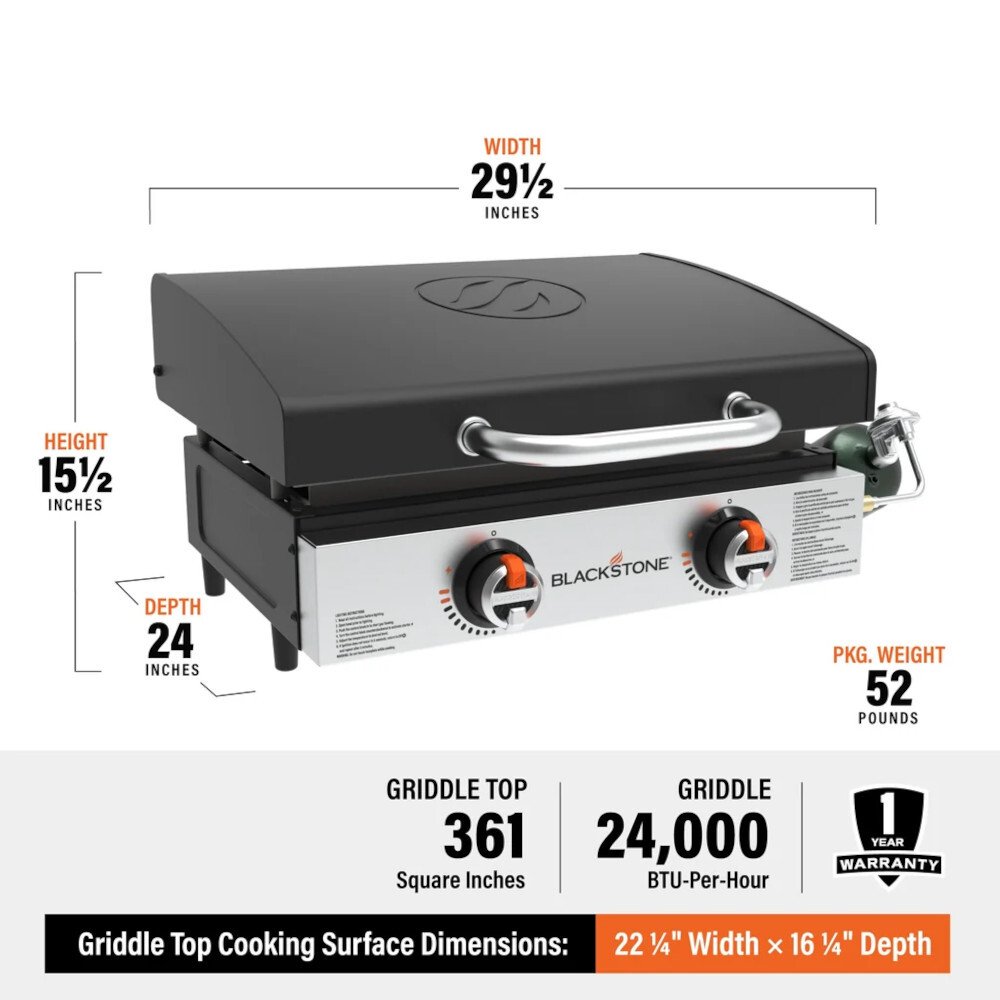 Blackstone 2144DK 22" Tabletop Griddle With Hood