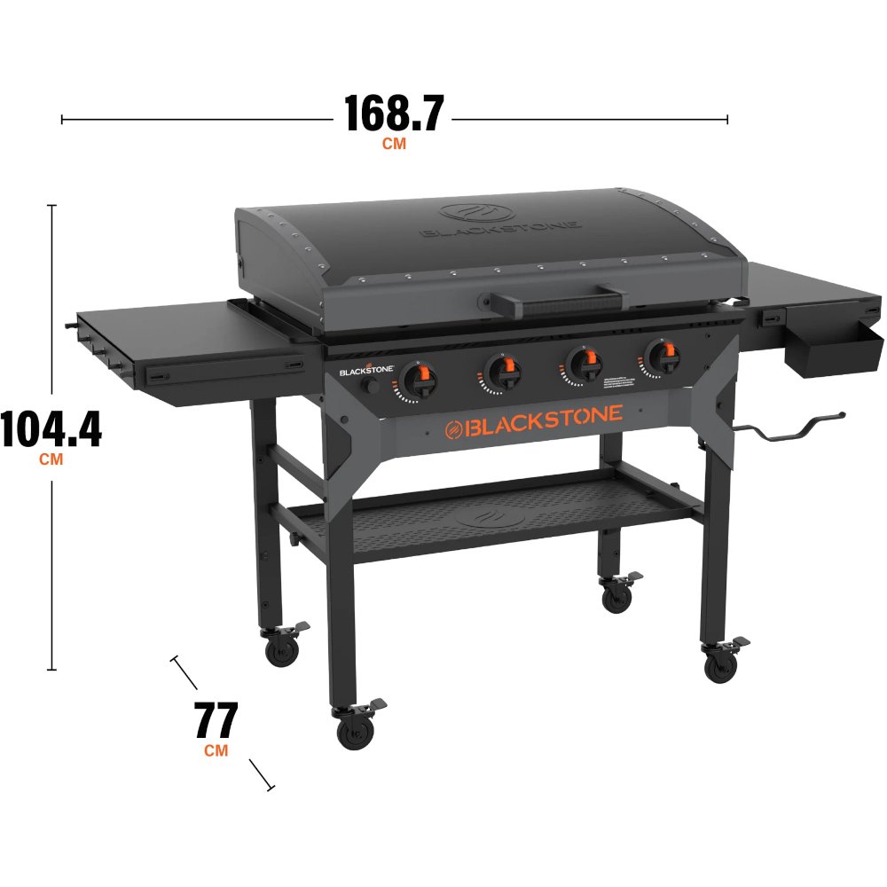 Blackstone 2310DK 28" Iron Forged Blackout Griddle Cooking Station with Hood 