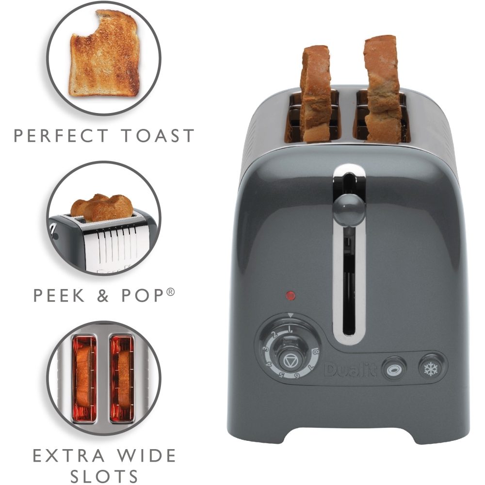 Dualit 26204 Lite Toaster, 2 Slice, Grey