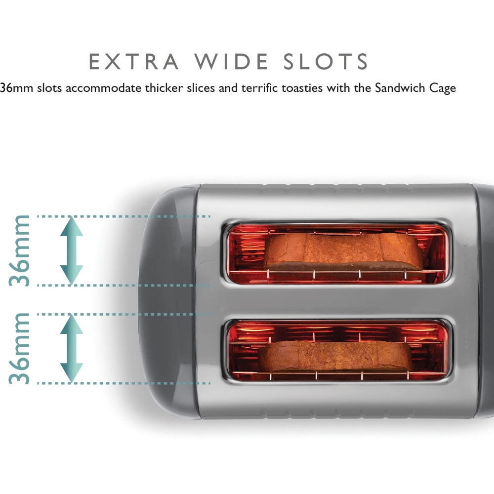 Dualit 26204 Lite Toaster, 2 Slice, Grey