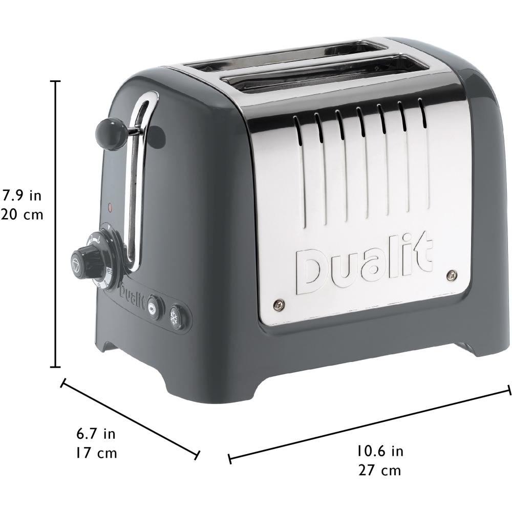 Dualit 26204 Lite Toaster, 2 Slice, Grey