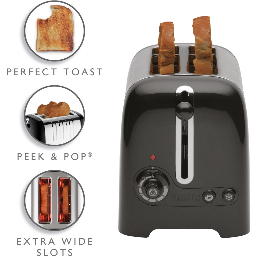 Dualit 26205 Lite Toaster, 2 Slice, Black