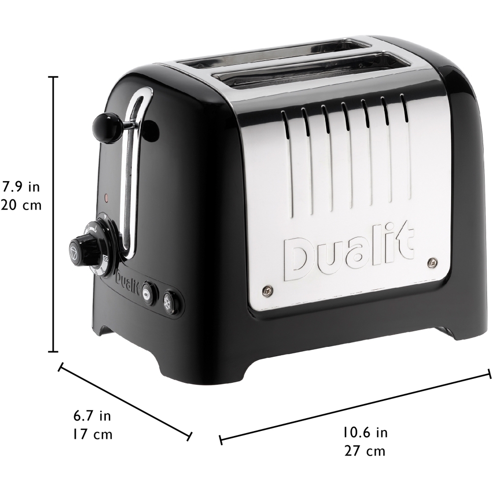 Dualit 26205 Lite Toaster, 2 Slice, Black