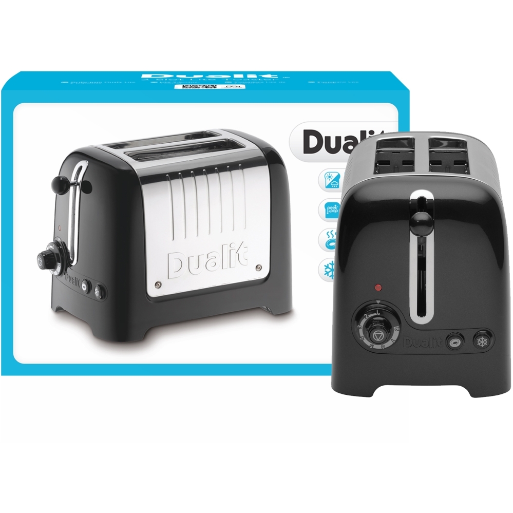 Dualit 26205 Lite Toaster, 2 Slice, Black