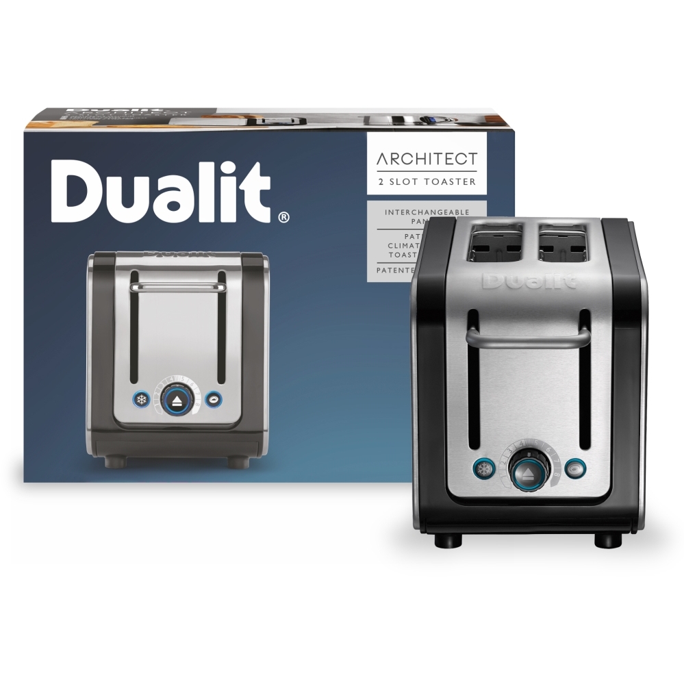 Dualit 26505 Architect Toaster, 2 Slice, Black