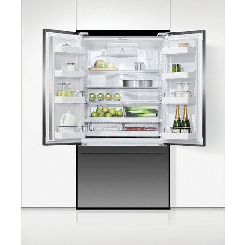 Fisher & Paykel RF540ADUB7 Series 7 American Fridge Freezer, Black Stainless Steel, E Rated,  Plumbed