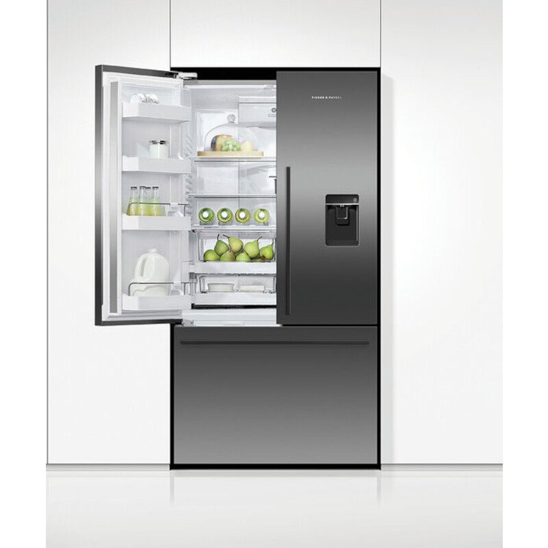 Fisher & Paykel RF540ADUB7 Series 7 American Fridge Freezer, Black Stainless Steel, E Rated,  Plumbed
