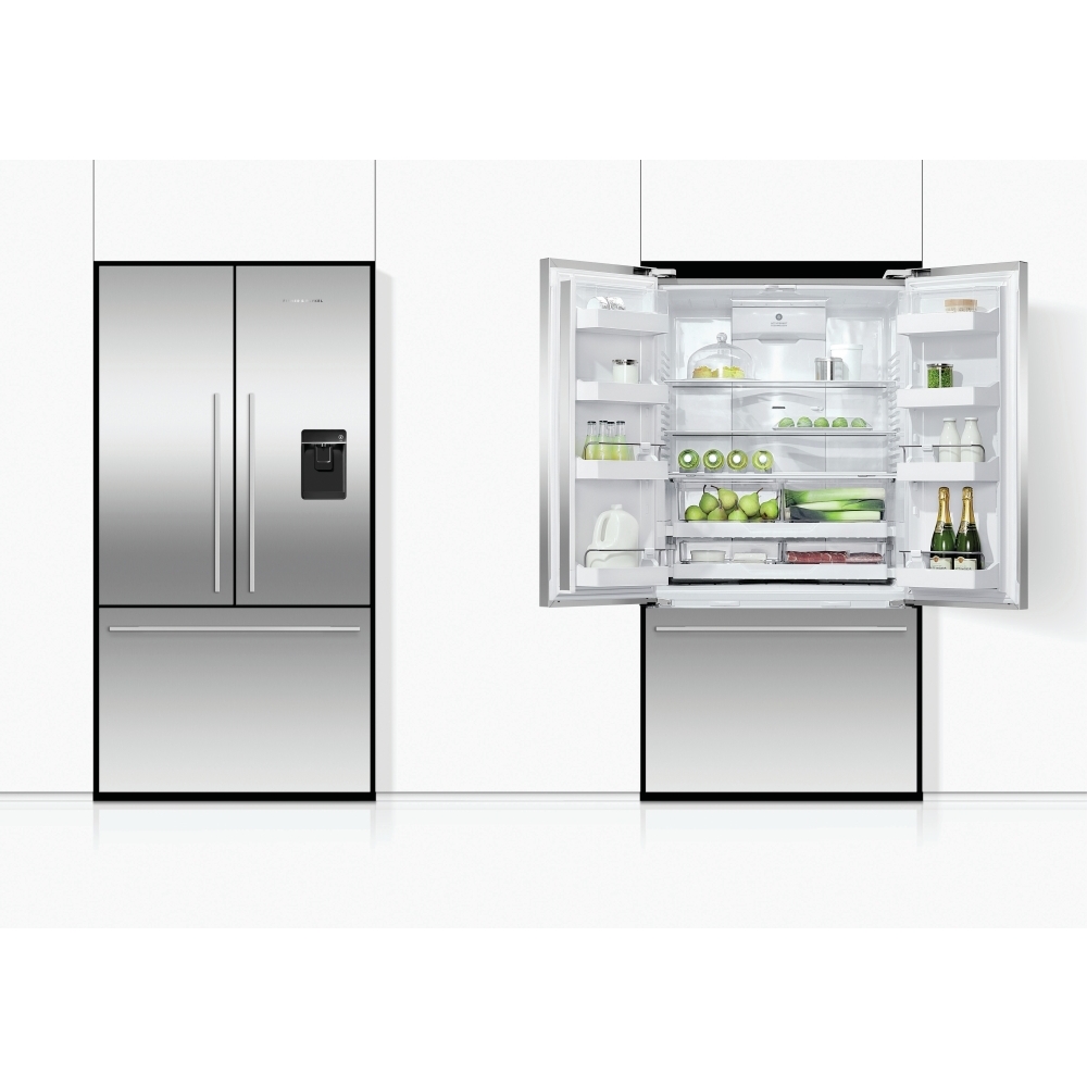 Fisher & Paykel RF540ADUX6 Series 7 American Fridge Freezer,  Plumbed, Stainless Steel, E Rated
