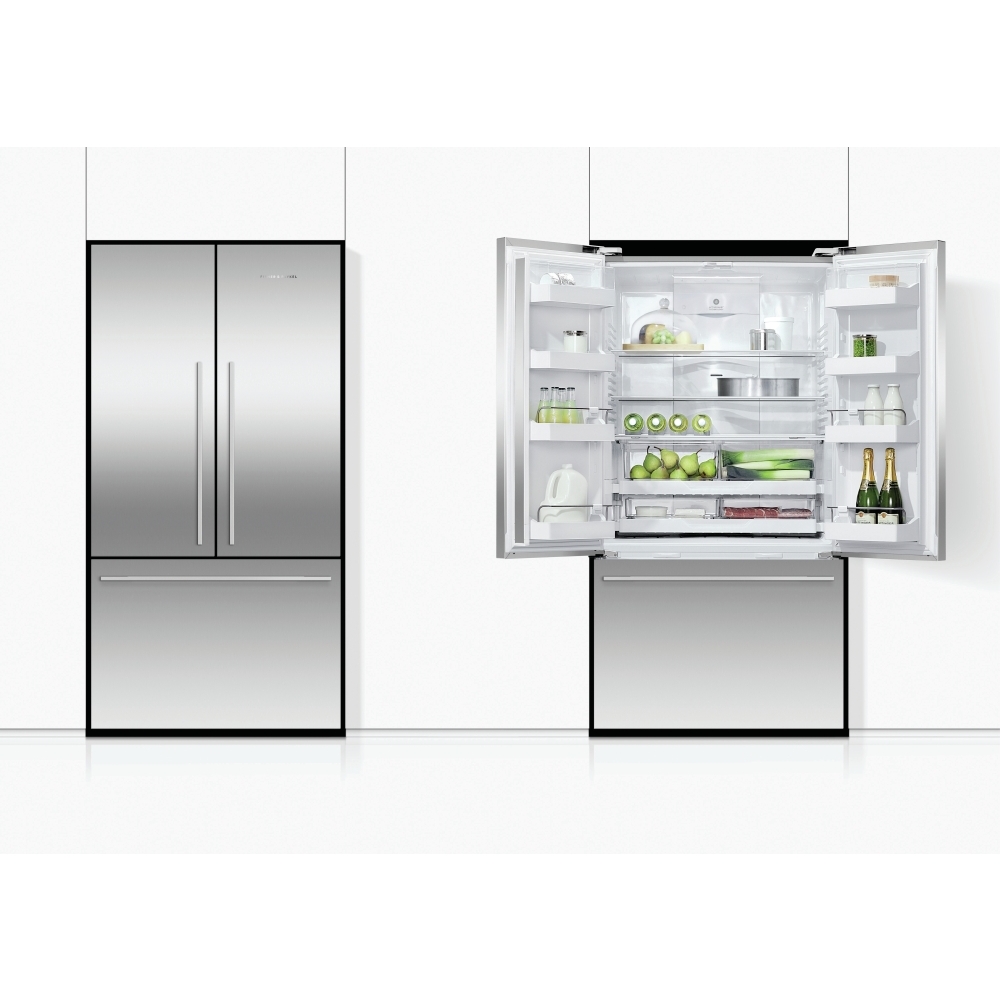Fisher & Paykel RF610ADJX7 Series 7 American Fridge Freezer,  Plumbed, Stainless Steel, E Rated