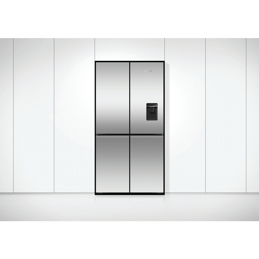 Fisher & Paykel RF605QNUVX1 Series 7 Contemporary American Fridge Freezer, Stainless Steel, E Rated,  Plumbed