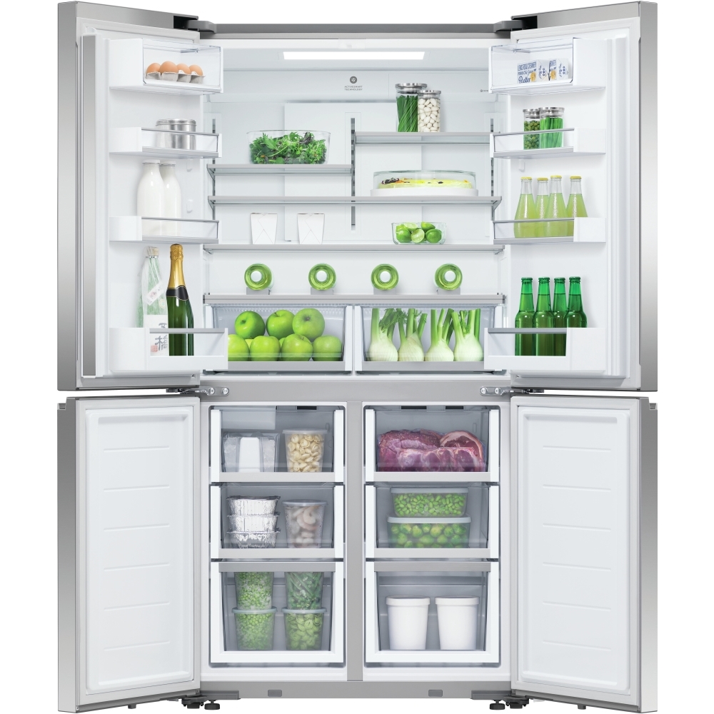 Fisher & Paykel RF605QNUVX1 Series 7 Contemporary American Fridge Freezer, Stainless Steel, E Rated,  Plumbed