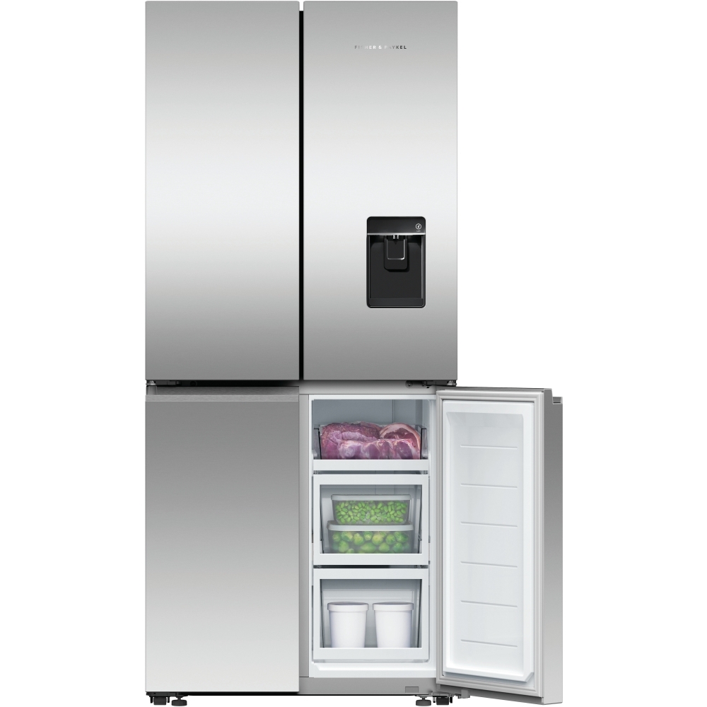 Fisher & Paykel Series 7 RF500QNUX1 American Fridge Freezer,  Plumbed, Stainless Steel, E Rated
