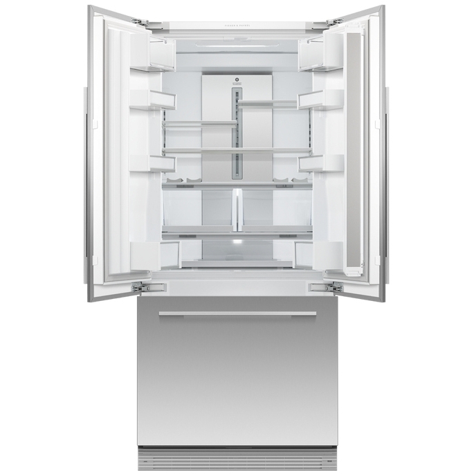 Fisher & Paykel RS80AU3 Integrated American Fridge Freezer, E Rated,  Plumbed