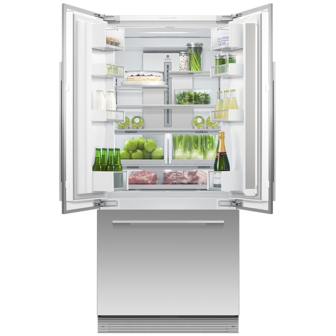 Fisher & Paykel RS80AU3 Integrated American Fridge Freezer, E Rated,  Plumbed