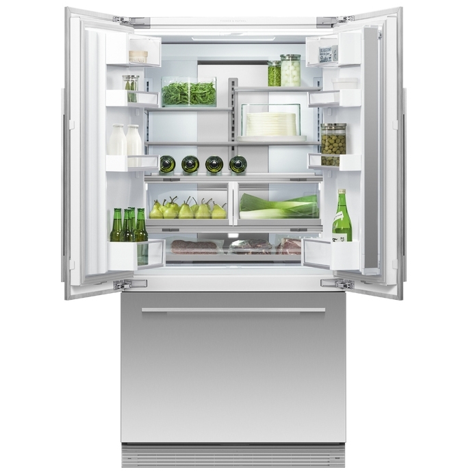 Fisher & Paykel RS90AU3 Integrated American Fridge Freezer, E Rated,  Plumbed