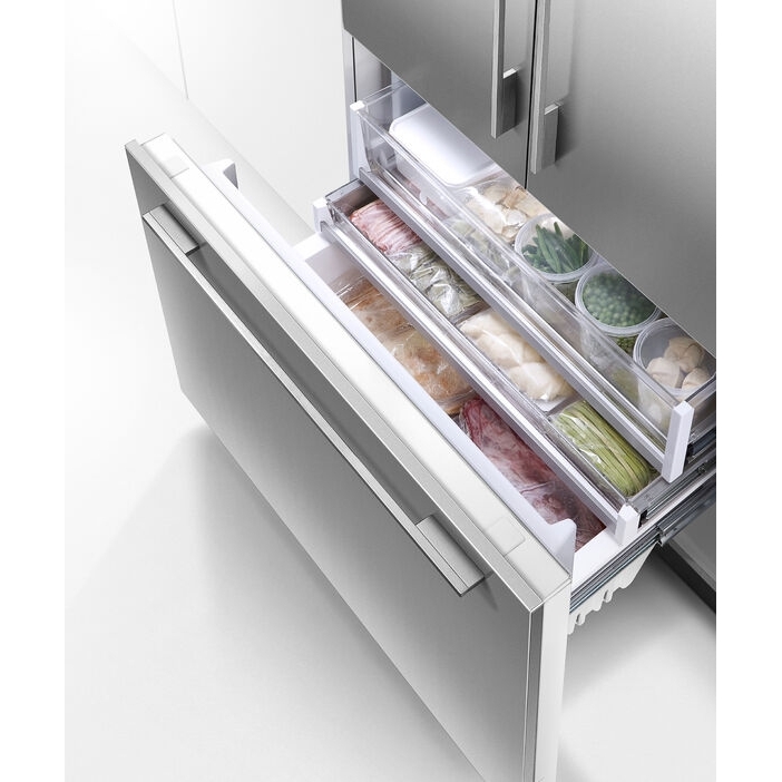 Fisher & Paykel RS90AU3 Integrated American Fridge Freezer, E Rated,  Plumbed